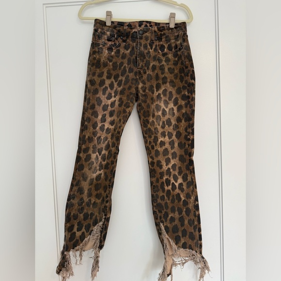 R13 Kick Jeans in Leopard - Picture 5 of 14